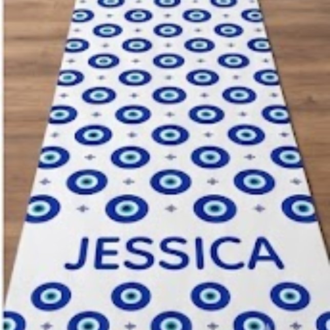 Mystical Blue Nazar Evil Eye Amulet Pattern Yoga Mat (Mystical Blue Nazar Evil Eye Amulet Pattern Yoga Mat)