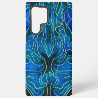 Mystical Blue Neon Ocean Kelpie Pattern