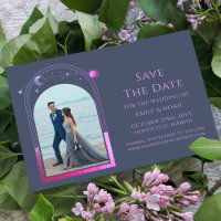 Mystical Blue Purple Celestial Wedding Photo