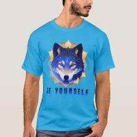 Mystical Blue Wolf Head
