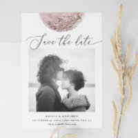 Mystical Blush Pink Moon | Elegant Script Wedding