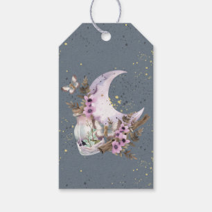 Mystical Boho Lavender Anemone Moon and Bottles Gift Tags