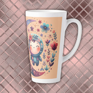 Mystical Boho Magic Maroon   Latte Mug