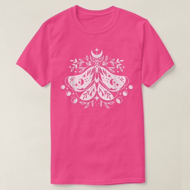 Mystical Boho Moth Celestial 122 T-Shirt (Design Front)