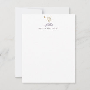 Mystical Botanical Astrology Pastel Personalised Card