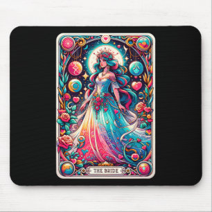 Mystical Bride Tarot Card Enchanting Wedding Artwo Mouse Pad
