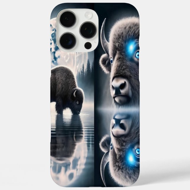 Mystical Buffaloes Under Starry Skies Case-Mate iPhone Case (Back)