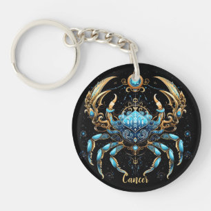 Mystical Cancer Zodiac Artwork Key Ring