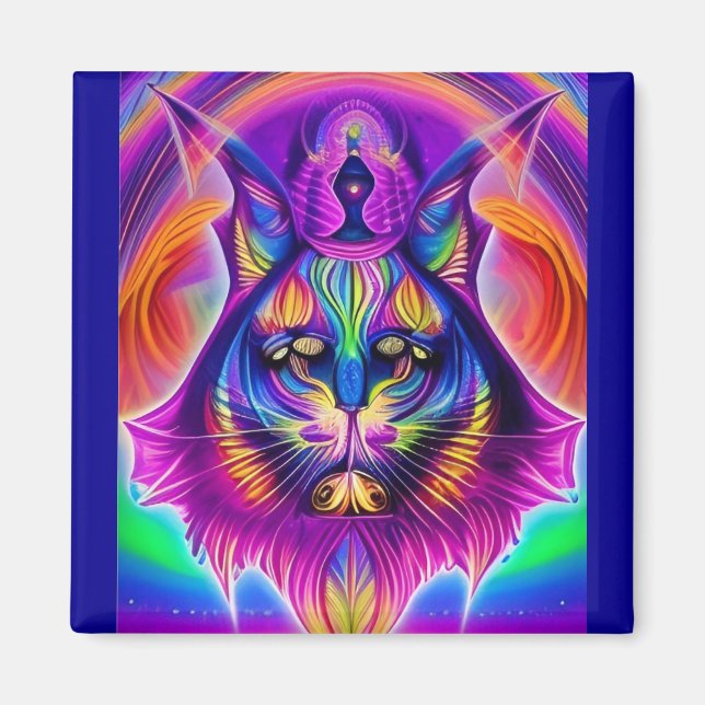 mystical cat magnet (Front)