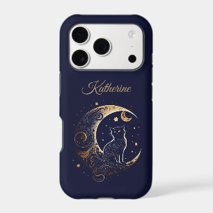 Mystical Cat Moon - Personalized Celestial Gift