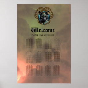 Mystical cat of Egypt, black as night Poster