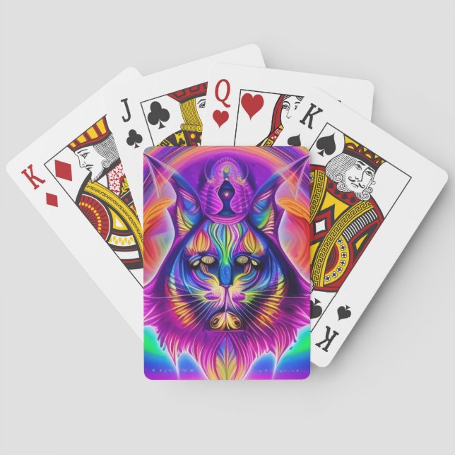 mystical cat playing cards (Back)