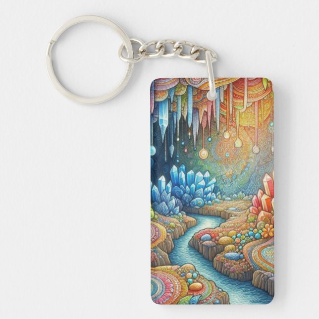 Mystical Cave with Jewels Key Ring (Front)