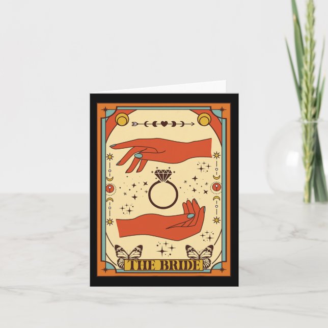 Mystical Celestial Bachelorette Party The Bride Ta Card (Front)