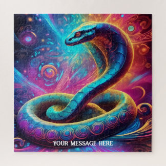 Mystical celestial colorful snake jigsaw puzzle