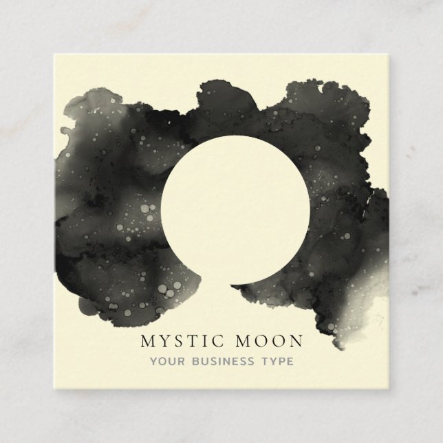 Mystical Celestial Moon Business Card (Front)