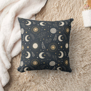 Mystical Celestial Moon Pattern Cushion