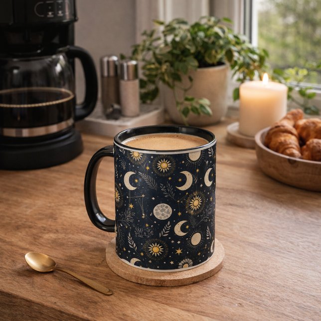 Mystical Celestial Moon Pattern Mug (Creator Uploaded)