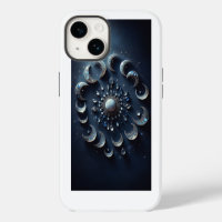 Mystical Celestial Moon Phases - Elegant Blue Gems