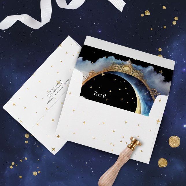 Mystical Celestial Pre-Addressed Wedding Envelope (Creator Uploaded)