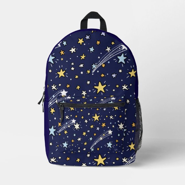 Mystical Celestial Starry Night Travel Backpack (Front)