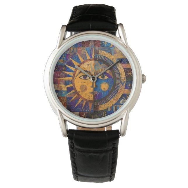 Mystical Celestial Sun Moon Alchemy Watch (Front)