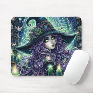 Mystical Celestial Witch Mouse Pad