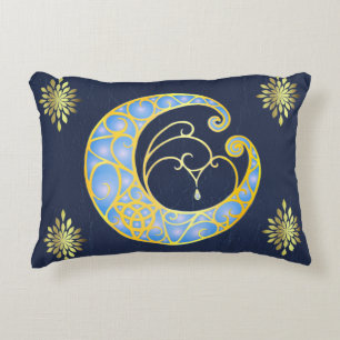Mystical Celtic Moon Decorative Cushion