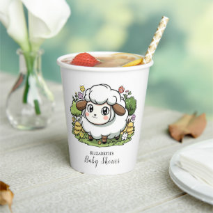 Mystical Charming Sheep Baby Shower Paper Cups