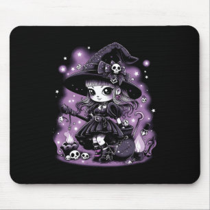 Mystical Charms Halloween Witch Graphic Mouse Pad