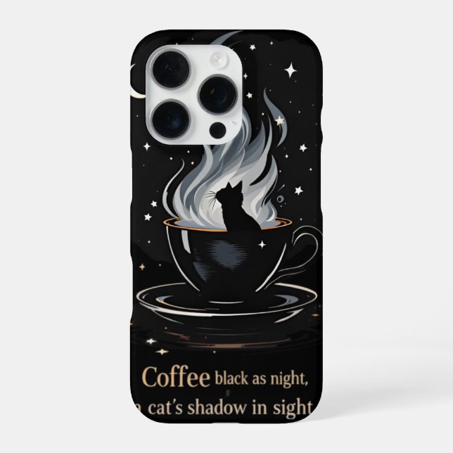  Mystical Coffee Cat iPhone Case (Back)