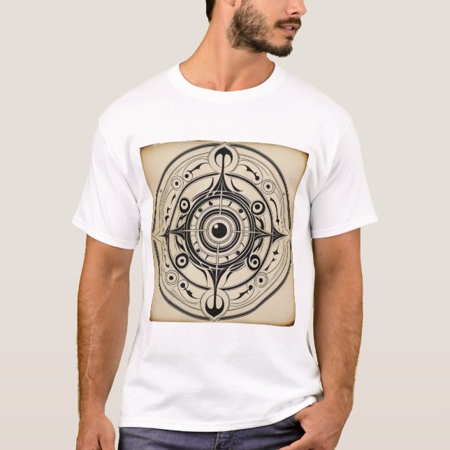 Mystical Compass Mandala T-Shirt (Front)