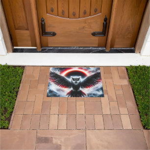 Mystical Cosmic Celestial Owl Doormat