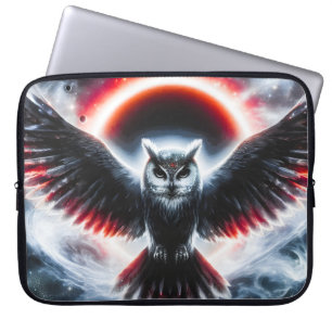 Mystical Cosmic Celestial Owl Laptop Sleeve