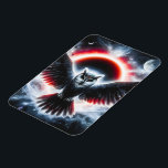 Mystical Cosmic Celestial Owl Magnet<br><div class="desc">Majestic owl spreading its wings beneath a glowing celestial eclipse.</div>