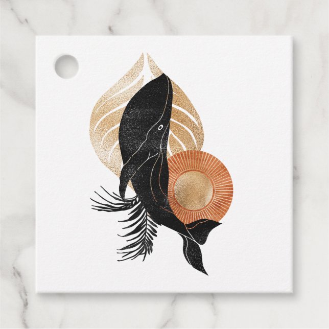 Mystical Cosmic Nautical Beach Favour Tags (Front)