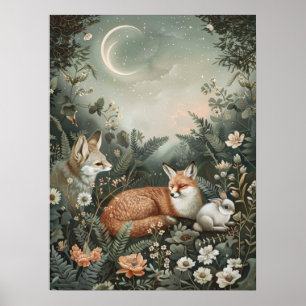 Mystical Cottagecore   Whimsical Nature Poster