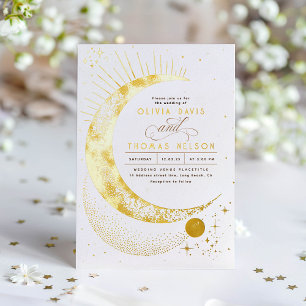 Mystical Crescent Moon Starry Night Boho Wedding