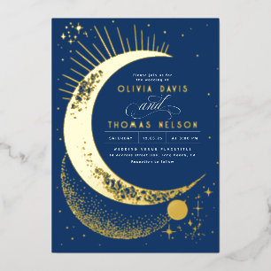 Mystical Crescent Moon Starry Night Boho Wedding