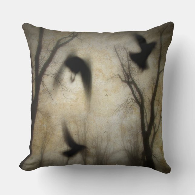 Mystical Crow Forest Cushion (Front)
