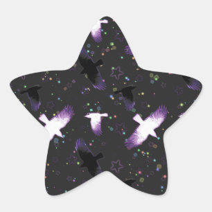 Mystical Crows Star Sticker