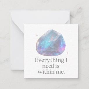 Mystical Crystal Affirmation Card