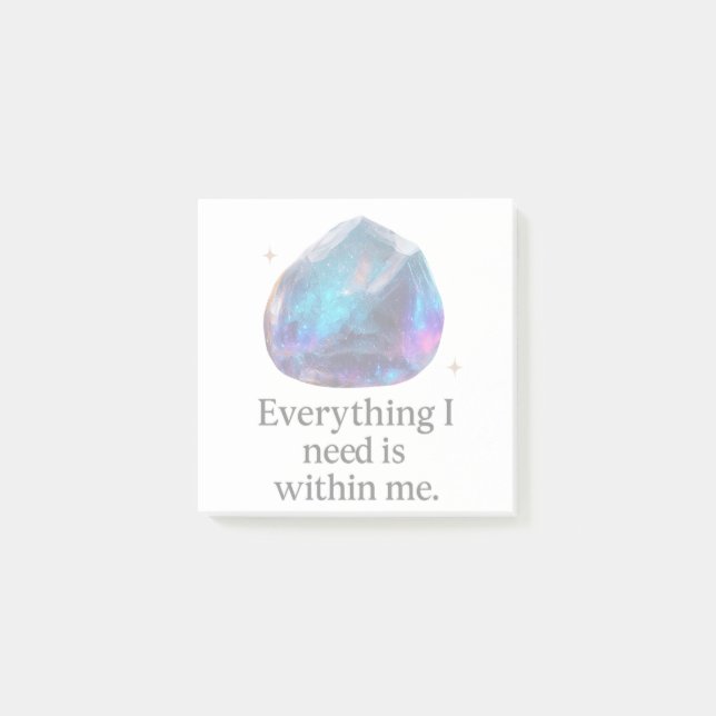 Mystical Crystal Affirmation  Post-it Notes (Front)