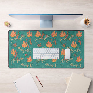 Mystical Crystal-Backed Lizard and Rider Desk Mat