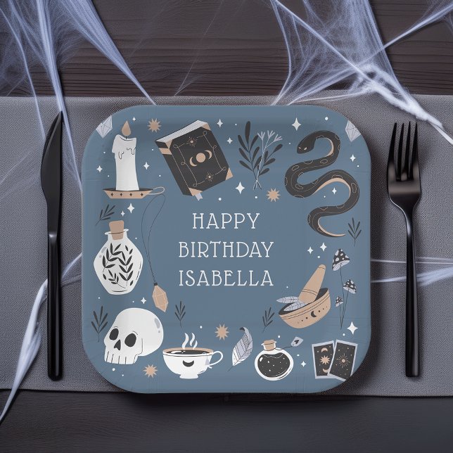 Mystical Crystal Fortune Teller Birthday Party Paper Plate (Creator Uploaded)