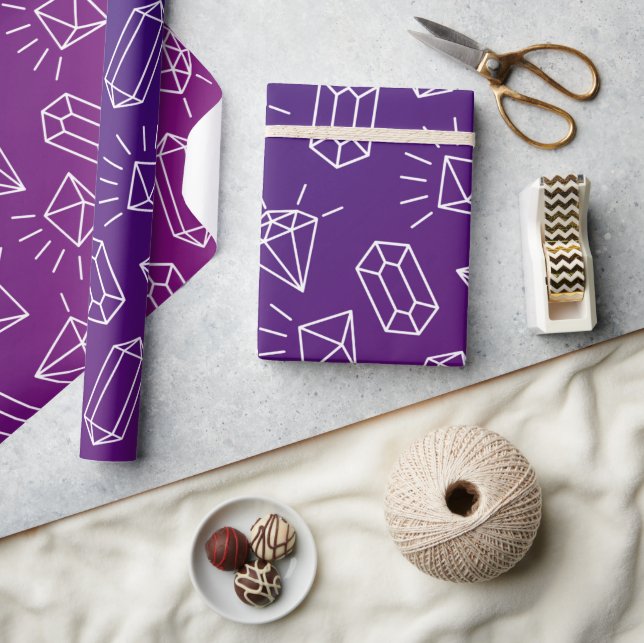 Mystical Crystal Line Art Wrapping Paper (Crafts)