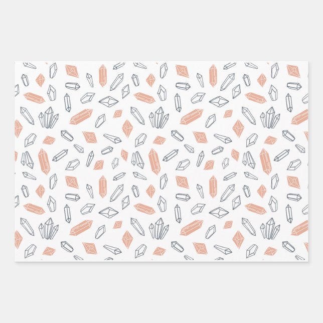 Mystical Crystals of he Universe Wrapping Paper Sheet (Front)