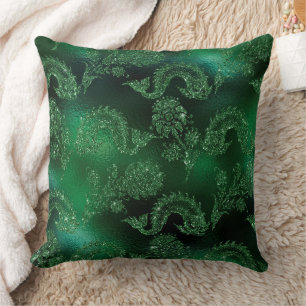 Mystical Dark Mermaid Scales & Ocean Trident illow Cushion