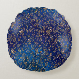Mystical Dark Mermaid Scales & Ocean Trident illow Round Cushion