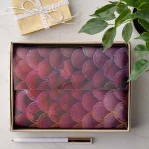 Mystical Dark Mermaid Scales & Ocean Trident illow Tissue Paper